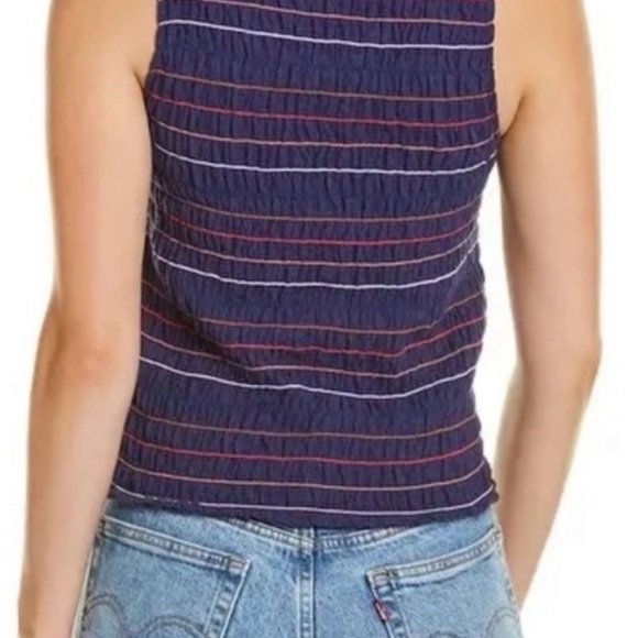 Madewell Texture And Thread Rainbow Stitch Tank Top. - Picture 3 of 6